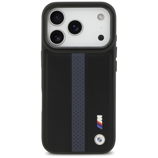 BMW M Perforated Stripe Logo MagSafe Case for iPhone 17 Pro - Blue
