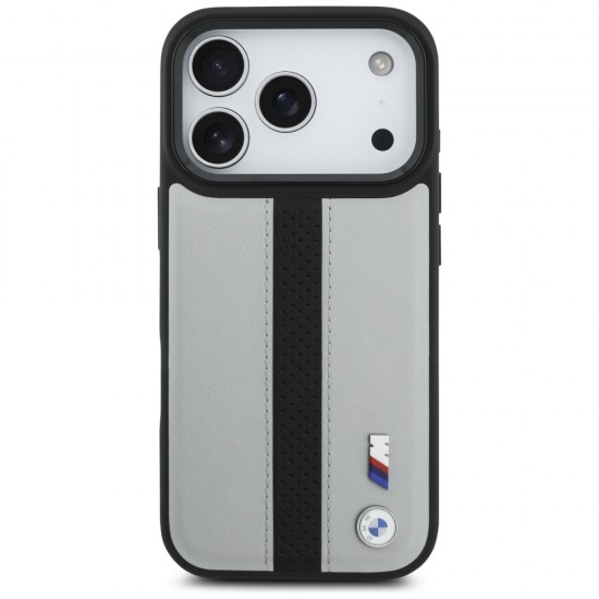 BMW M Perforated Stripe Logo MagSafe Case for iPhone 17 Pro - Gray