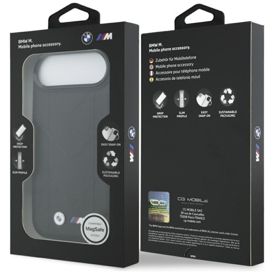 BMW M Quilted Logo MagSafe Case for iPhone 17 Air - Black