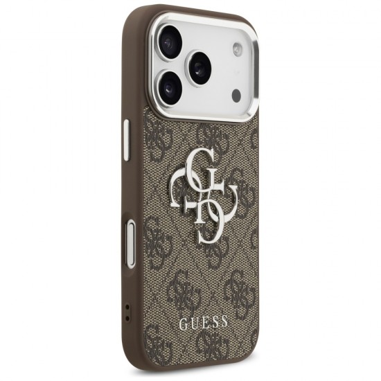 Guess 4G Big 4G Classic Logo case for iPhone 17 Pro brown - silver
