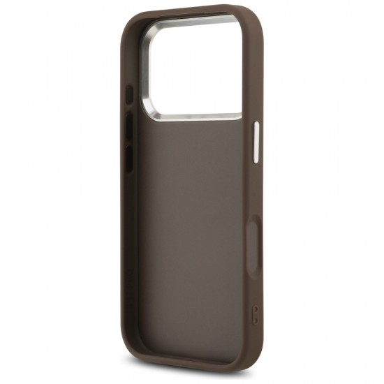 Guess 4G Big 4G Classic Logo case for iPhone 17 Pro brown - silver