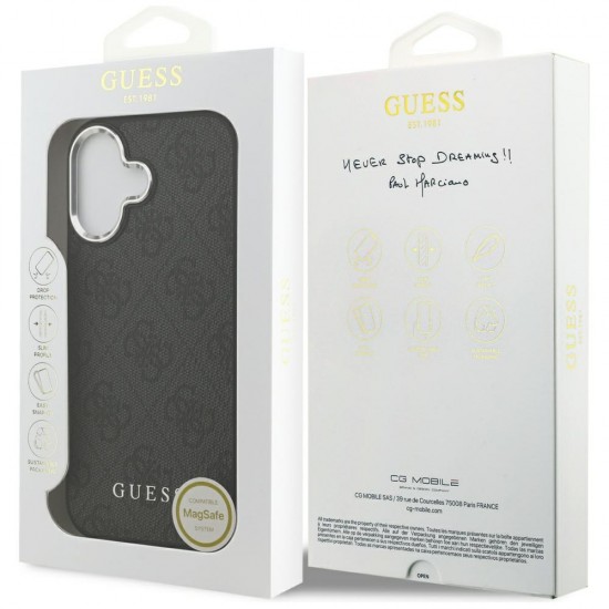 Etui Guess 4G Classic Logo MagSafe na iPhone 17 - czarne