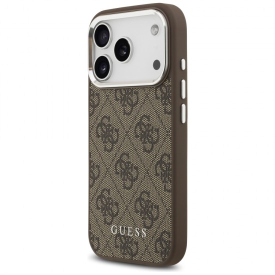 Guess 4G Classic Logo MagSafe case for iPhone 17 Pro - brown