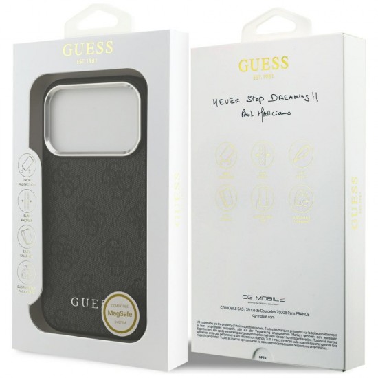 Guess 4G Classic Logo MagSafe case for iPhone 17 Pro - black