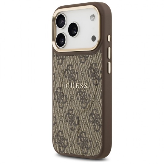 Guess 4G PU Classic Logo MagSafe Case for iPhone 17 Pro - Brown