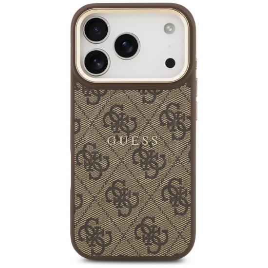 Guess 4G PU Classic Logo MagSafe Case for iPhone 17 Pro - Brown