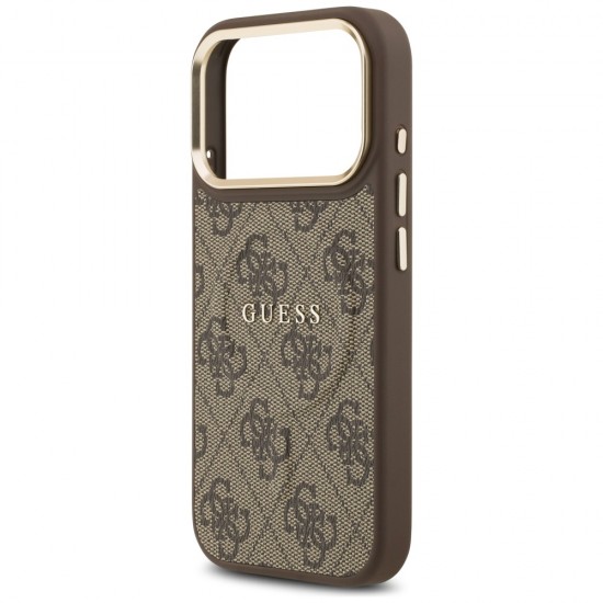 Guess 4G PU Classic Logo MagSafe Case for iPhone 17 Pro - Brown
