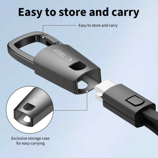 Tech-Protect Ultraboost DNA Cable with Keychain USB-C PD 60W / 3A - Gray