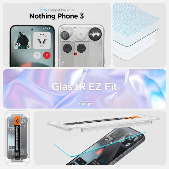 Spigen Glas.TR EZ Fit Tempered Glass 2-pack for Nothing Phone 3 - Transparent