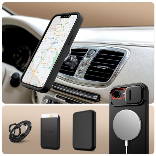 Tech-Protect Kevlar Aura MagSafe Case for iPhone 16e / 17e - Black