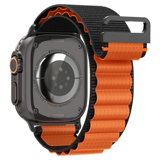 Spigen WBF1 Strap for Apple Watch 44 / 45 / 46 / 49 mm - Black and Orange