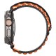 Spigen WBF1 Strap for Apple Watch 44 / 45 / 46 / 49 mm - Black and Orange