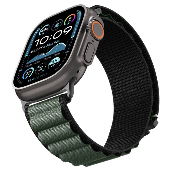 Strap Spigen WBF1 Strap for Apple Watch 44 / 45 / 46 / 49 mm - Black and Green