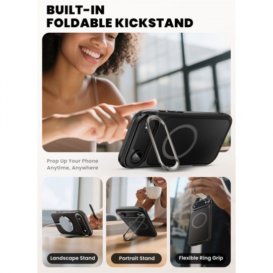 Supcase IBLSN Ares Flip Mag MagSafe Case for iPhone 17 Air - Black