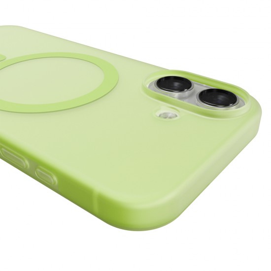 Puro Daylight Magsafe Compatible Silicone Case for iPhone 17 - Translucent Green