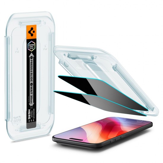 Spigen Glas.TR EZ Fit 2-pack privacy glass for iPhone 17 Air