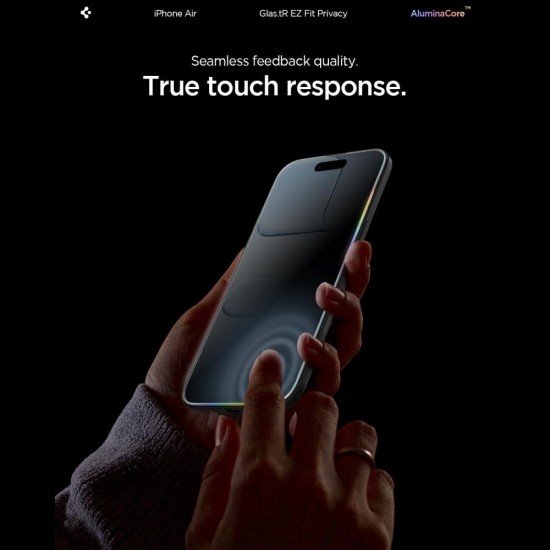 Spigen Glas.TR EZ Fit 2-pack privacy glass for iPhone 17 Air