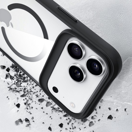 3mk Satin Armor MagCase for iPhone 17 Pro Max - Transparent Black