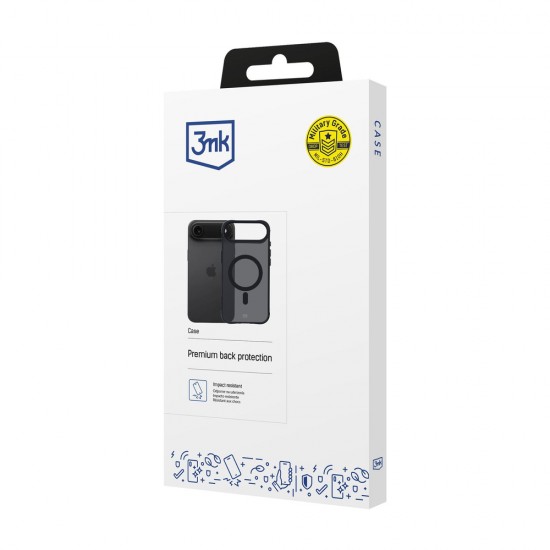 3mk Smoke MagCase for iPhone 17 Air - Black Semi-Transparent