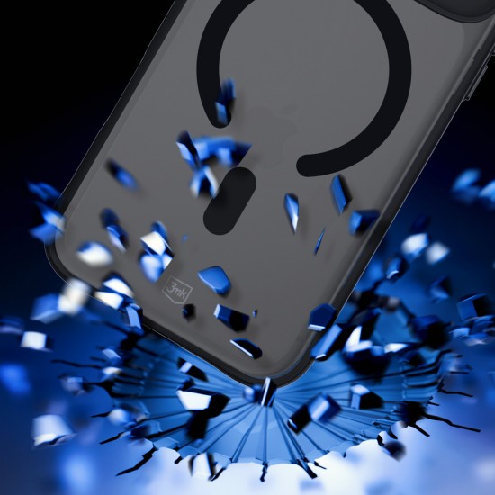 3mk Smoke MagCase for iPhone 17 Pro Max - Black Semi-Transparent
