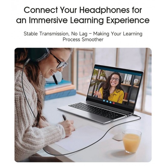 Dudao L12S AUX cable mini jack 3.5mm 1m 3-pole stereo - black