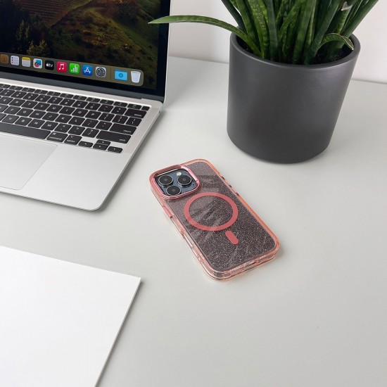 Glitter Case MagSafe Compatible for iPhone 17 Pro - Pink