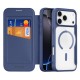 Etui Dux Ducis Skin X Pro na iPhone 17 Pro z portfelem, kompatybilne z MagSafe – niebieskie