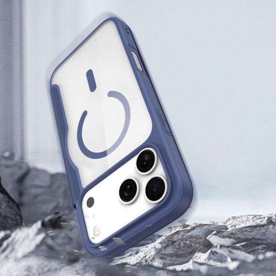 Dux Ducis Skin X Pro iPhone 17 Pro Max Case with Wallet, MagSafe Compatible - Blue