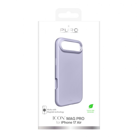 Puro Icon Mag Pro Liquid Silicone Case for iPhone 17 Air, MagSafe Compatible, with Camera Protection and Aluminum Buttons - Pink