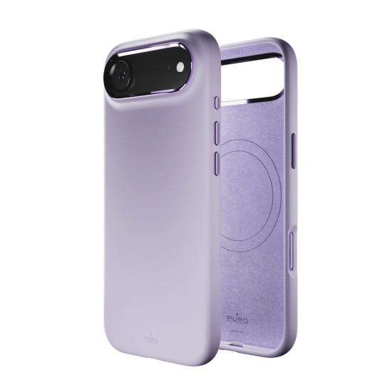 Puro Icon Mag Pro Liquid Silicone Case for iPhone 17 Air, MagSafe Compatible, with Camera Protection and Aluminum Buttons - Pink