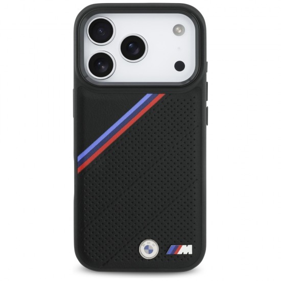 BMW M Tricolor Metal Logo MagSafe Case for iPhone 17 Pro - Black