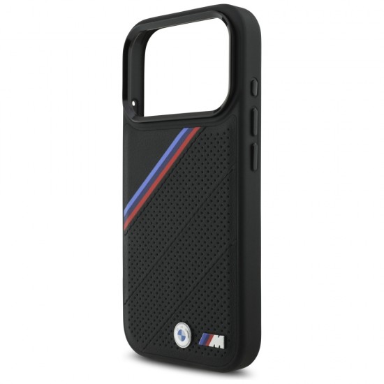 BMW M Tricolor Metal Logo MagSafe Case for iPhone 17 Pro - Black