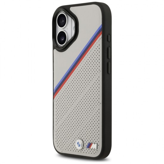 BMW M Tricolor Metal Logo MagSafe Case for iPhone 17 - Gray