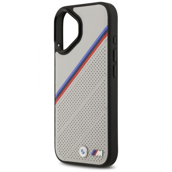BMW M Tricolor Metal Logo MagSafe Case for iPhone 17 - Gray