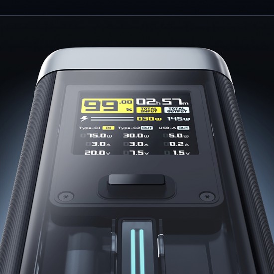 Powerbank Cuktech CUK00P23GLBK 210W 25000mAh Power Bank 2 x USB-C 1 x USB-A - Black