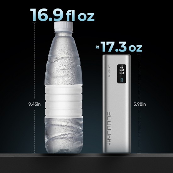 Powerbank Cuktech CUKP200XGLGR 100W 20000mAh 2 x USB-C 1 x USB-A - gray