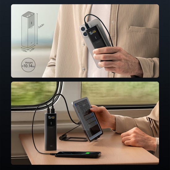 Powerbank Cuktech CKPB100PGLBL 150W 10000mAh USB-C USB-A - black