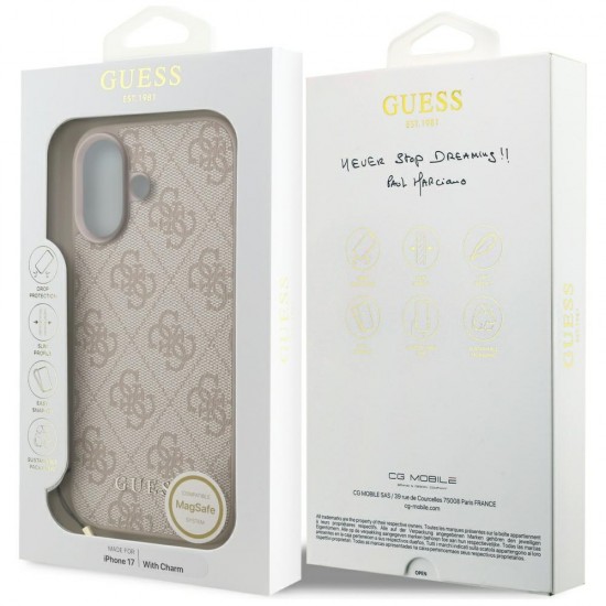 Guess 4G Charms Collection MagSafe Case for iPhone 17 - Pink