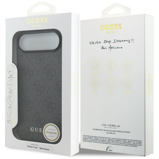 Guess 4G Charms Collection MagSafe case for iPhone Air - black