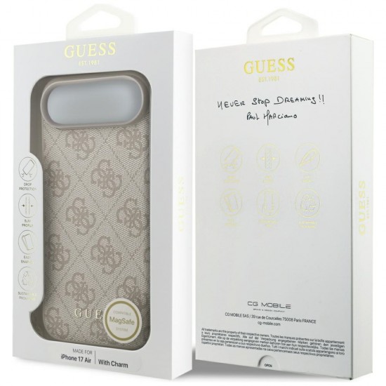 Guess 4G Charms Collection MagSafe Case for iPhone Air - Pink