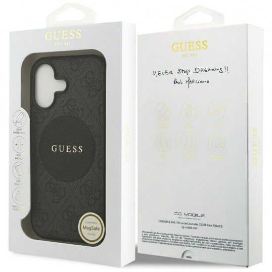 Guess 4G Circle Classic Logo MagSafe case for iPhone 17 - black
