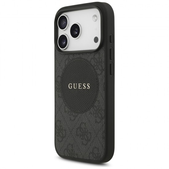 Guess 4G Circle Classic Logo MagSafe case for iPhone 17 Pro - black
