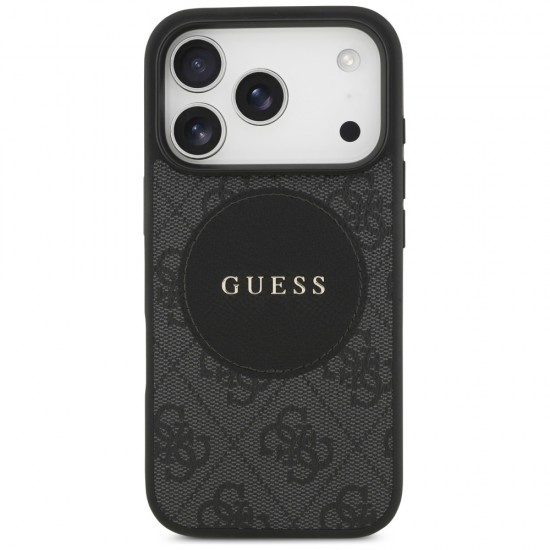 Guess 4G Circle Classic Logo MagSafe case for iPhone 17 Pro - black