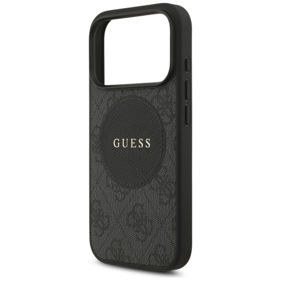Guess 4G Circle Classic Logo MagSafe case for iPhone 17 Pro - black