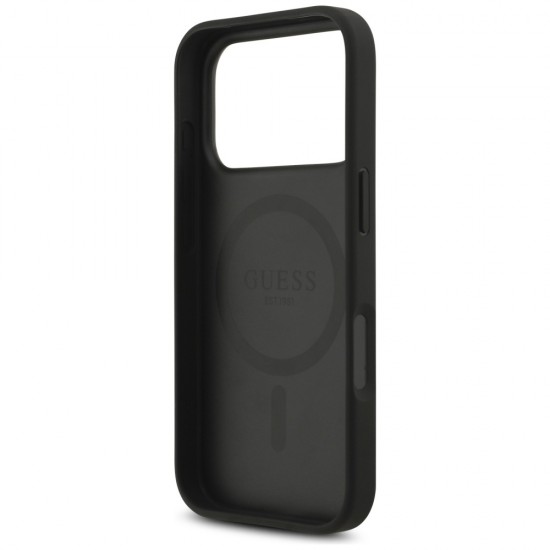Guess 4G Circle Classic Logo MagSafe case for iPhone 17 Pro - black