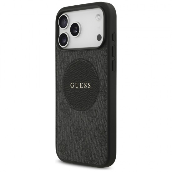 Guess 4G Circle Classic Logo MagSafe case for iPhone 17 Pro Max - black