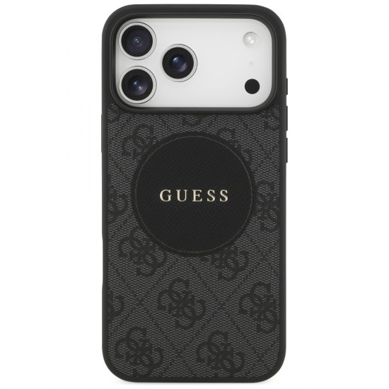 Guess 4G Circle Classic Logo MagSafe case for iPhone 17 Pro Max - black