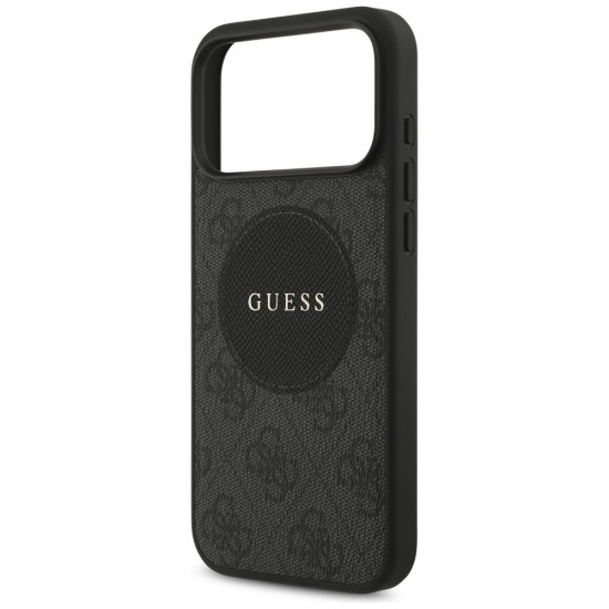 Guess 4G Circle Classic Logo MagSafe case for iPhone 17 Pro Max - black