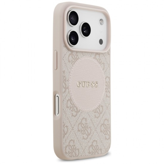 Guess 4G Circle Classic Logo MagSafe Case for iPhone 17 Pro - Pink