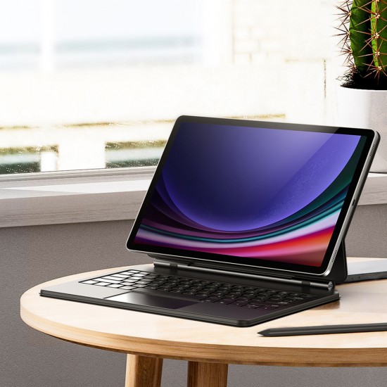 Dux Ducis Keyboard (MK Series) Case with Bluetooth Keyboard for Samsung Galaxy Tab S9+ / S8+ / S7+ - Black